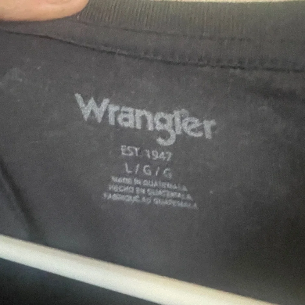 Wrangler Retro Mens Long Live Cowboys Long Sleeve‎ Graphic Tee Black Large NWT - Picture 4 of 5